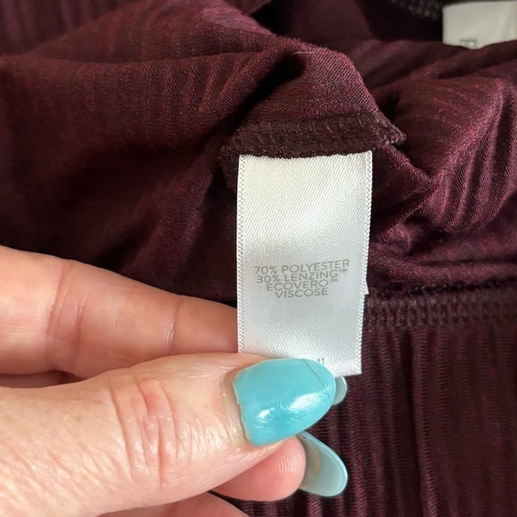 NWT J. Jill Pure Jill Pleated Wide Leg Pants Eggplant size Large Buisness Mature - Picture 5 of 5